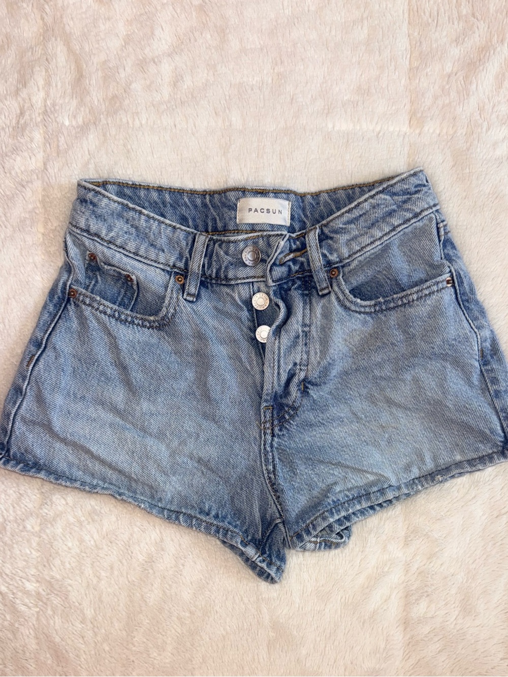 PacSun Light Wash High-Rise Shorts